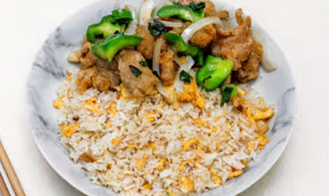 48. Salt&pepper calamari with Fried rice
