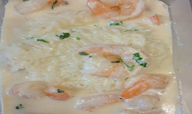 Garlic Prawns with Rice