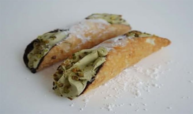 Pistachio Cannoli ice confection