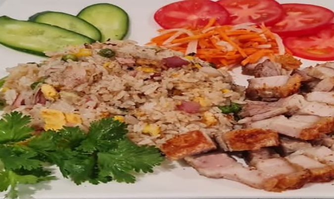 Fried rice with Crispy pork belly