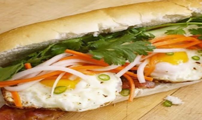 Fried Eggs Banh Mi
