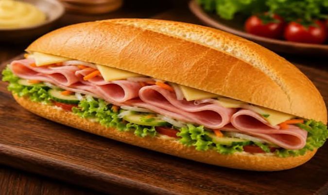 Ham cheese salad rolls