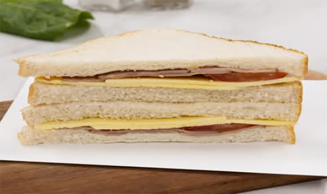 Ham, Cheese and Tomato Sandwich