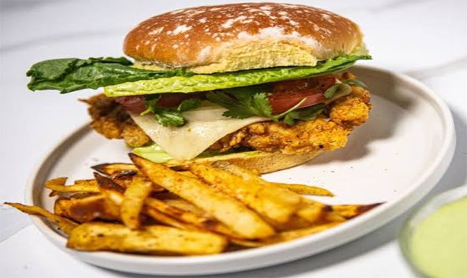 Southern Fried Crispy Chicken Burger