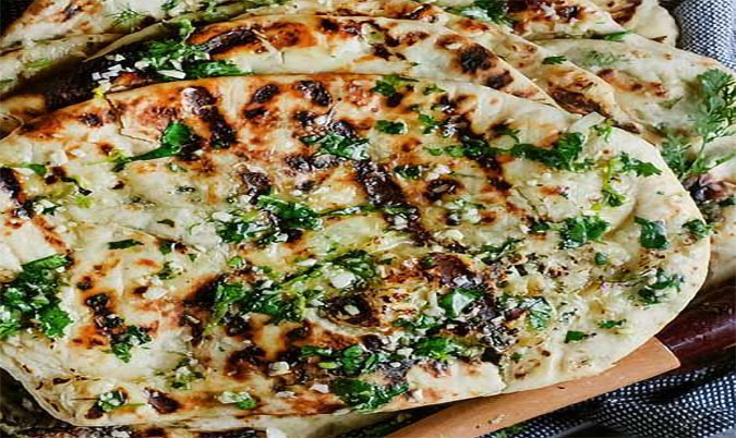Cheese and Spinach Naan