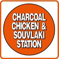 Charcoal chicken @ souvlaki station